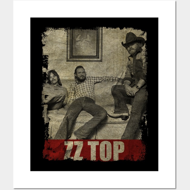 TEXTURE ART-ZZ Top - RETRO STYLE Wall Art by ZiziVintage